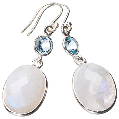 Boucles d'oreilles topaze bleue et argent 925 un cadeau inoubliable