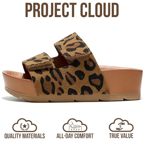 Image of Project Cloud Kids Sandals for Girls - Girls Sandals with Adjustable Buckle Closure, Comfortable Plush & Soft Insole w /Wedge Design Non-Slip Outsole