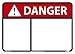 NMC DGA101AB Danger Sign - 14 in. x 10 in., Aluminum Signage with Red/Black Print on White Base