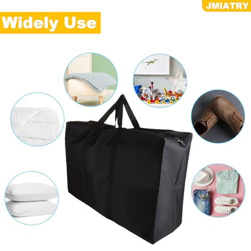 JMIATRY 4 Pack 100L Large Storage Bags with Zips, 600D Thicker Waterproof Oxford Moving Bags with Handle - Image 4