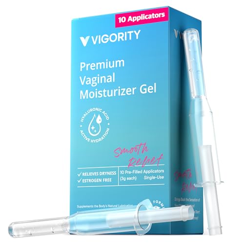 Vigority Vaginal Moisturizer Gel: Long Lasting Relief for Vaginal Dryness, Irritation & Intimate Discomfort with Hyaluronic Acid & Vitamin E – Hormone-Free Feminine Care – 10 Pre-Filled Applicators