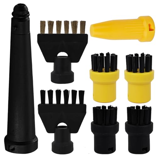 8 Pièces Accessoire pour Karcher Nettoyeur Vapeur, Rondes Brosses, Buse, pour Karcher SC1 SC2 SC3 SC4 SC5