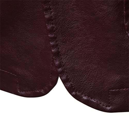 Veste de costume en cuir homme coupe slim fit pour corriger la carrure - 4