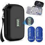 24h Insulin Cooler Travel Case TSA Approved - Medication Diabetic Cooler with Thermometer Temperature Display | Refrigerated Medicine Organizer Bag with 2 Ice Packs for Travel (Celsius)