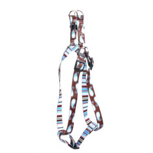 Image of Yellow Dog Design Standard Step-in Harness, Brown Paisley, Small 9 inch - 15 inch