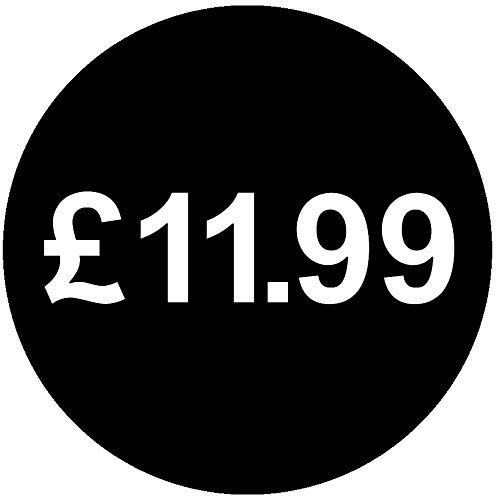 30mm Price Stickers Pack of 500 - Black - £11.99