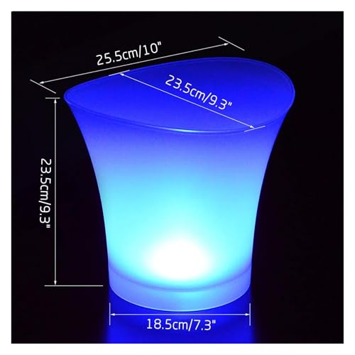 Cubitera LED de 5L con luces de colores y enfriador de vino Bluetooth integrado 8