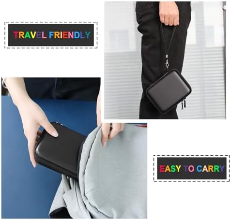Hard Carrying Case for New RG407V Handheld Game Console, Protective Storage Bag with Zipper Mesh Pocket for Charging USB Cable and Other Accessories, Black