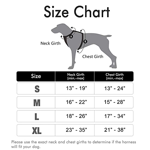 Rabbitgoo Arnês Peitoral Ajustável para Animais de Estimação - Preto