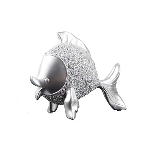 Décoration poisson riche argent et artisanat de salon pour porche maison créatif