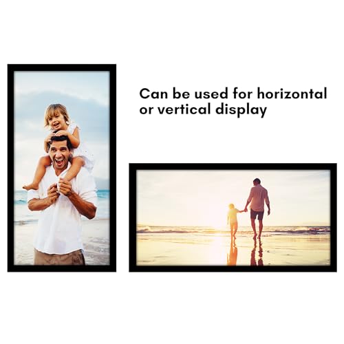 Americanflat 18x36 Picture Frame with Polished Plexiglass - Black Picture Frame - Wide Photo Frames Made of Engineered Wood for Vertical or Horizontal Wall Display - Epic Collection - Black