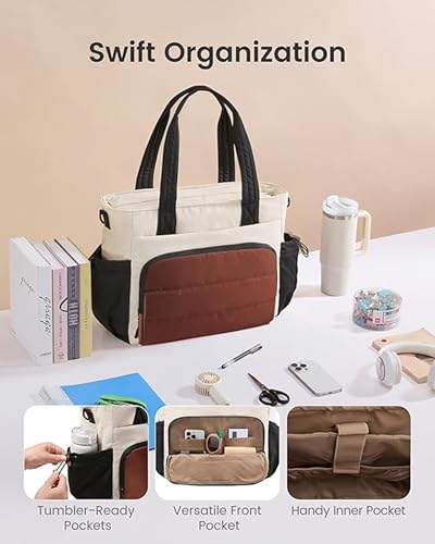 Image of Bayne LargeTote Bag for Woman | Large Size Laptop Bags for Women Office Use | Waterproof Handbag for Women | Spacious Office Bag for Woman | 13 inch Laptop