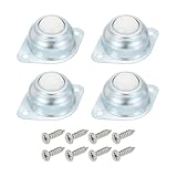 PATIKIL 1 Roller Ball Transfer Bearing 4 Stück Runde Ball Transfer Einheit Kohlenstoffstahl Rollen Für Förderband Rollenstand Übertragungsmöbel Mit Schraube
