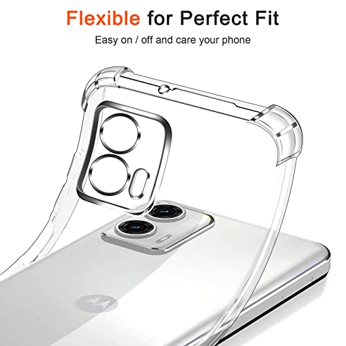 Image of Newlike Silicone Perfect Fitting Hybrid Edge To Edge [Bumper] Side Protection Transparent Back Cover For Motorola Moto G73 5G