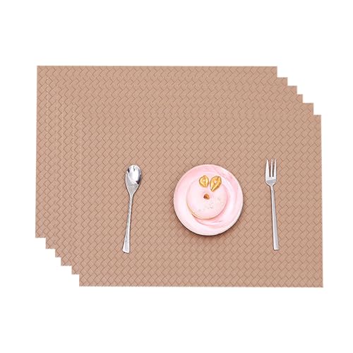 Sets de table en cuir antichaleur rose pour protéger votre table des taches - 2