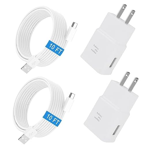 Android Phone Charger C Type Charger Cable Fast Charging with 10FT USB C Cord for Samsung Galaxy S10/S10e/S10+/S9/S9+/S8/S8+/S23/S22/S21 Ultra/S20/Note 20/Note 10/Note 9/8/Z Flip 3/A03s/A02s, 2Pack