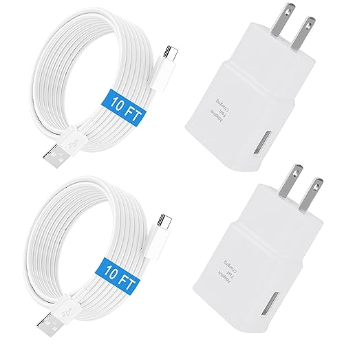 Câble de charge type C lot de 2 cordons USB C de 3m anti-tension pour Samsung Note