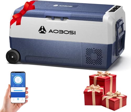 AAOBOSI Frigorifero Auto 36L, Frigo Portatile con Congelatore e Controllo
