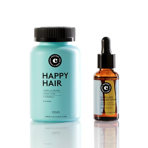 COCUNAT - Happy Hair + Serum Capilar - Vitaminas capilares + Aceite Reparador Natural - Combinación para Proteger y Fortalecer el Cabello