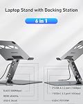 BENFEI Laptop Stand with USB C 6in1 Docking Station, HDMI 4K@60Hz,Gigabit Ethernet, 100W Power Delivery, 10Gbps 1*USB C 3.2 and 2*USB A 3.2 Compatible with MacBook Pro/Air, iPad Pro, XPS, Thinkpad