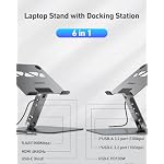 BENFEI Laptop Stand with USB C 6in1 Docking Station, HDMI 4K@60Hz,Gigabit Ethernet, 100W Power Delivery, 10Gbps 1*USB C 3.2 and 2*USB A 3.2 Compatible with MacBook Pro/Air, iPad Pro, XPS, Thinkpad - Image 2