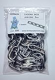 cadenas inox Su calidad industrial garantiza una alta carga de rotura 320 Kg con 3 mm