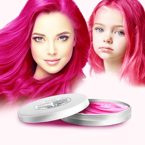 COLAYERIST Rose Cire Colorante Cheveux Hommes et Femmes, Colorant Cheveux Non Permanent pour Enfants, Maquillage de Coloration Temporaire Cheveux Fêtes ou Cosplay