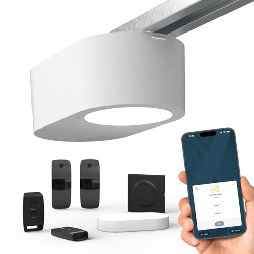 Somfy 1246362 – Pack de Motorisation pour porte de garage Serenia®1100 io Connect avec Kit de connectivité | Pour portes de garage Hauteur Max. 2.35 m et Largeur...