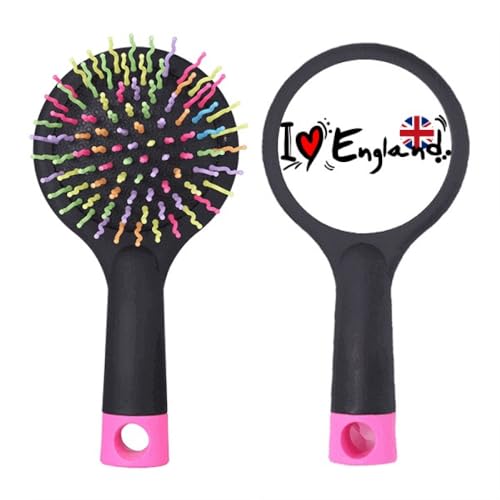 Brosse à cheveux démêlante anti-nœuds avec coussinet motif cœur