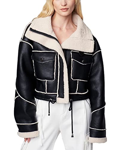 [BLANKNYC] womens Sherpa Bonded Moto Jacket