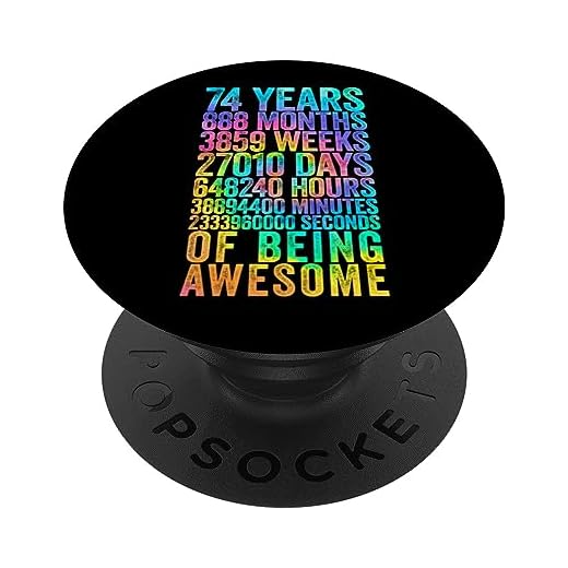 Divertida camisa de cumpleaños 74 Old Meter Funny 74 Year Old Gifts PopSockets PopGrip Intercambiable