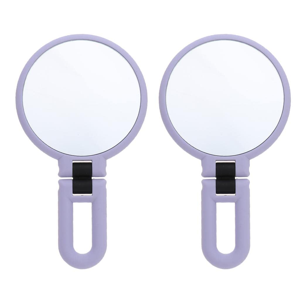 Miroir grossissant 15x Jojomis de poche violet de dimensions 14x2cm pour soin visage