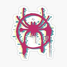 Into The Spider-Verse - Glitch Comic Colors Version Sticker - Graphic for Auto, Wall, Laptop, Cell, Truck Windows, Cars