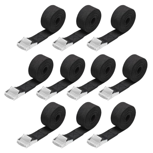 GOTFUN 10 Stück 50cm Spanngurte Kurz, Spanngurt Fahrradträger Zurrgurte, Befestigungsgurt Befestigungsriemen mit Klemmschloss für Auto Kleine Fahrrad Motorrad Gepäckpakete Camping