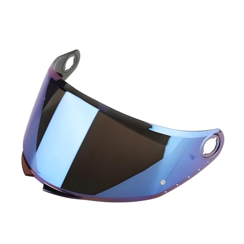 Guajiro - Visera Casco Compatible con MT-V-28 / Thunder 4 - Pantalla Policarbonato Preparado para Pinlock (Azul)