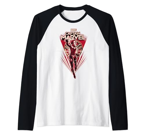 T-shirt Captain Marvel à manches raglan parfait pour un look streetwear branché