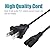 Power Cord Replacement for Samsung UN40 UN43 UN48 UN49 UN50 UN55 UN60 UN65 UN70 UN75 UN78 Series TV P/N 3903-000599 3903-000853 3903-001117 8ft AC Power Cable