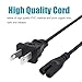 2 Prong Power Cord Replacement for Bowers & Wilkins Zeppelin Air Speaker 8Ft Power Cord AC Cable