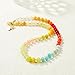 Badu Gemstone Beaded Necklace for Women Colorful Natural Stone Beach Rainbow Necklace Jewelry Gift