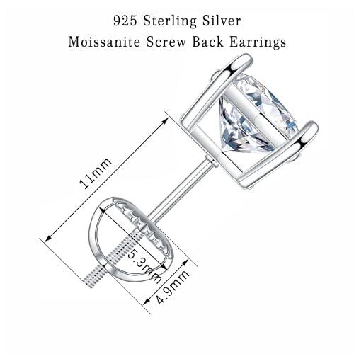 Boucles d'oreilles moissanite avec fermoir à vis pour ne plus jamais perdre vos bijoux - 6