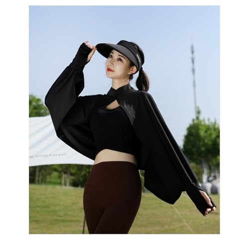 Women's Cooling Shawl Arm Sleeves with Finger Hole Sun Cape for Women Cloak UV Protection Cooler Shrug4