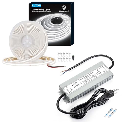 Tira de LED COB LLTOP impermeable IP67 5m blanco día miniatura 1