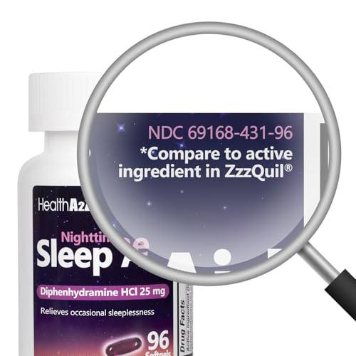 healtha2z sleep aid diphenhydramine hcl 25mg softgels supports deeper restful sleeping non habit-forming 96 softgels