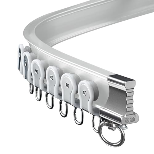 ZSTARR Heavy Duty Aluminum Flexible Wall/Ceiling Curtain Track, Custom Size
