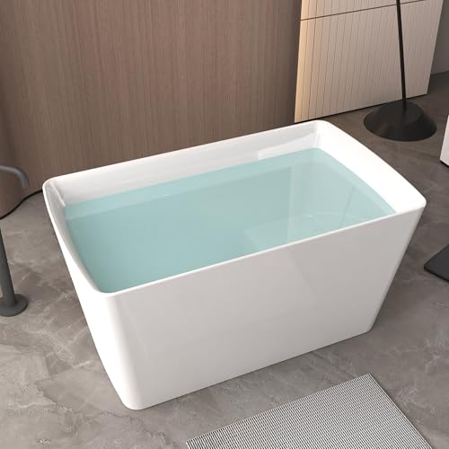 LOHCHE 48'×28'Acrylic Material Freestanding Bathtubs,The Bathtub Is Equipped with Comfortable Built-In Seats,Environmentally Friendly,Durable,Sturdy and Easy to Clean