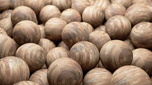 London Tate Modern Wooden Balls Installation Backdrop, Creative Art Photography