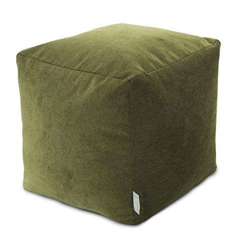 Majestic Home Goods Fern Villa Indoor Bean Bag Ottoman Pouf Cube 17' L x 17' W x 17' H