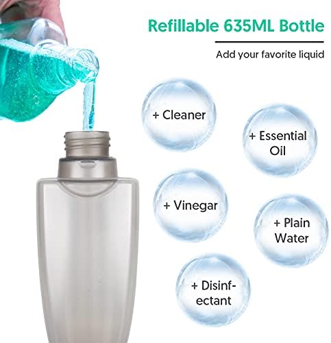 Spray Mop for Floor Cleaning, TINA&TONY Microfibre Hardwood Floor Mop Dry Wet Kitchen Mop with 3 Washable Mop Pads & 635ML Refillable Bottle, Dust Mop Spray for Laminate Tile Vinyl Floors, Green