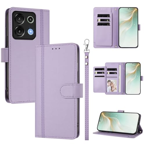 �X�}�z�P�[�X �Ή��@�� for Umidigi G9 5G / Note 9 5G �X�}�z�P�[�X�y�E�H���b�g�f�U�C�� �f���A���J�[�h�X���b�g �L���b�V�� �t���b�v���X�^���h �����h�~�zPurple
