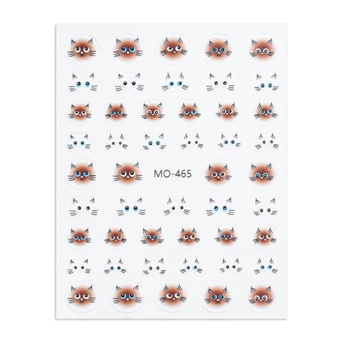 Cat Nail Stickers Self Adhesive Cute Cartoon Nail Art Decals Perfect for DIY Nail Designs Manicure Accessories Easy to Apply Nail Decoration — view 6